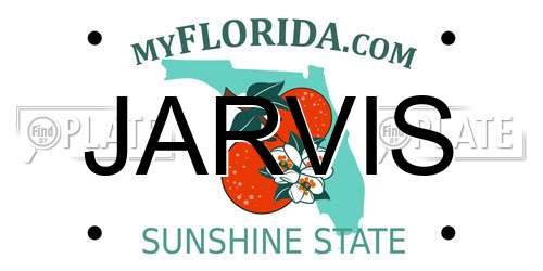 JARVIS Florida License Plate