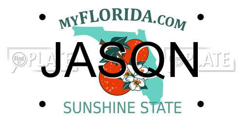 JASQN Florida License Plate