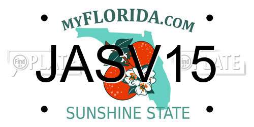 JASV15 Florida License Plate