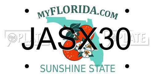 JASX30 Florida License Plate