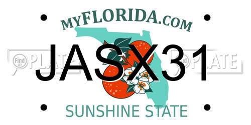 JASX31 Florida License Plate