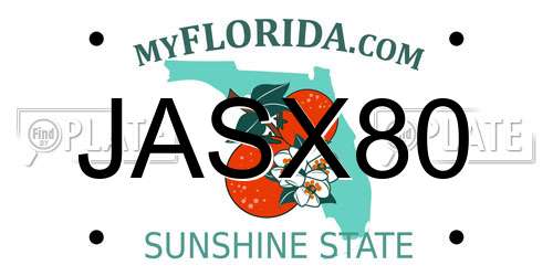 JASX80 Florida License Plate