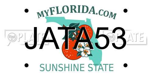 JATA53 Florida License Plate