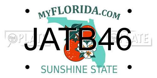 JATB46 Florida License Plate