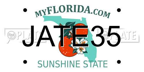 JATE35 Florida License Plate