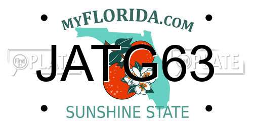 JATG63 Florida License Plate
