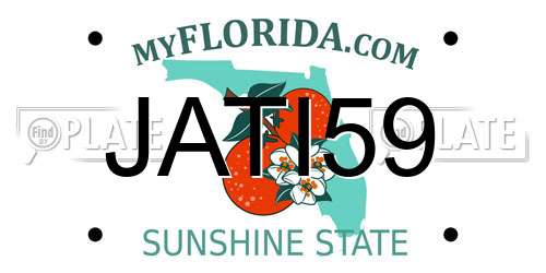 JATI59 Florida License Plate