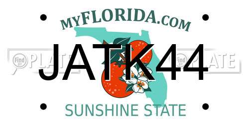 JATK44 Florida License Plate