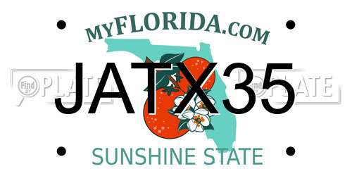 JATX35 Florida License Plate
