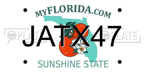 JATX47 Florida License Plate
