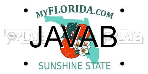 JAVAB Florida License Plate