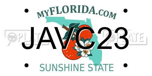 JAVC23 Florida License Plate