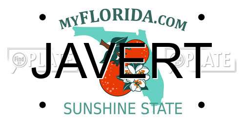 JAVERT Florida License Plate