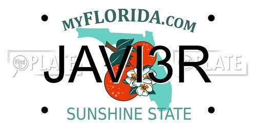 JAVI3R Florida License Plate