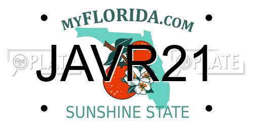 JAVR21 Florida License Plate