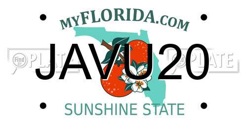 JAVU20 Florida License Plate