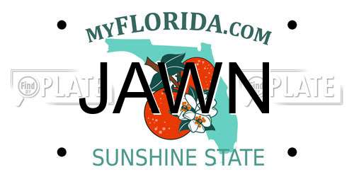 JAWN Florida License Plate