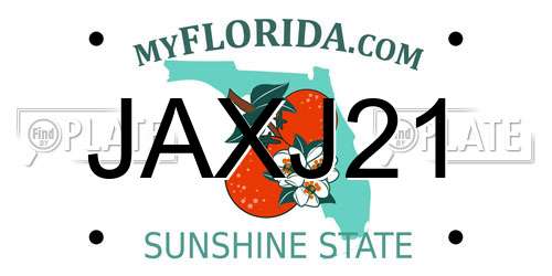 JAXJ21 Florida License Plate