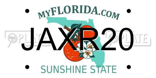 JAXR20 Florida License Plate