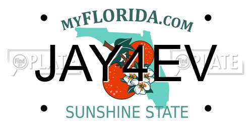 JAY4EV Florida License Plate