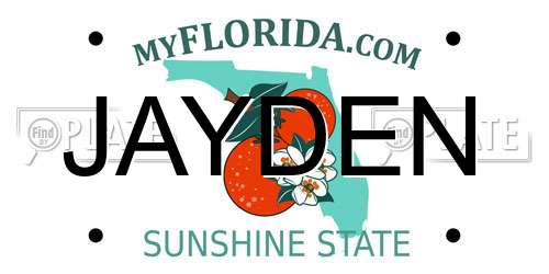 JAYDEN Florida License Plate