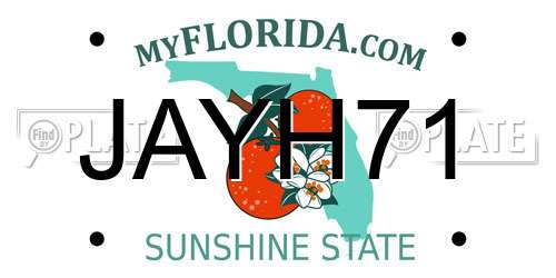 JAYH71 Florida License Plate