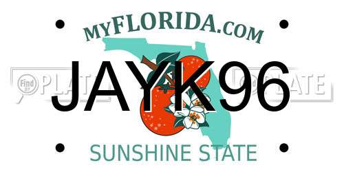 JAYK96 Florida License Plate