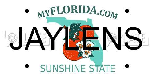 JAYLENS Florida License Plate