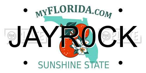 JAYR0CK Florida License Plate