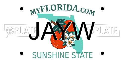 JAYW Florida License Plate