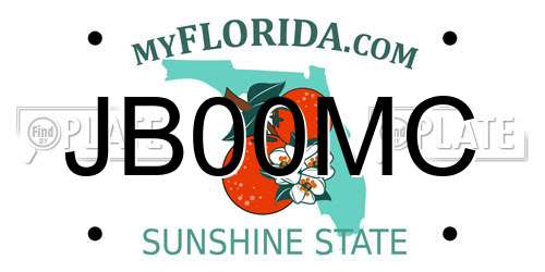 JB00MC Florida License Plate