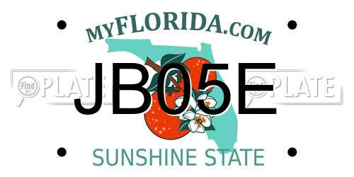 JB05E Florida License Plate
