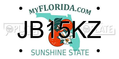 JB15KZ Florida License Plate