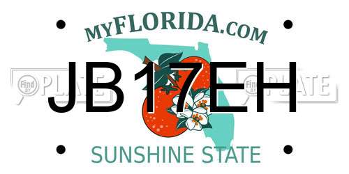 JB17EH Florida License Plate