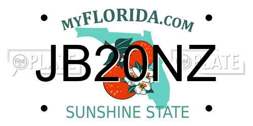 JB20NZ Florida License Plate
