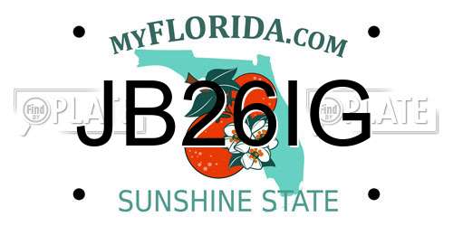 JB26IG Florida License Plate
