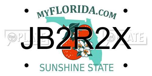 JB2R2X Florida License Plate