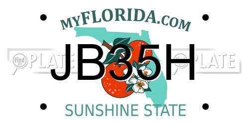 JB35H Florida License Plate
