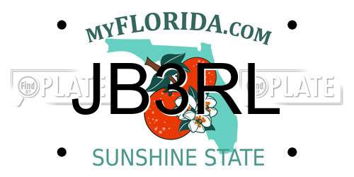 JB3RL Florida License Plate