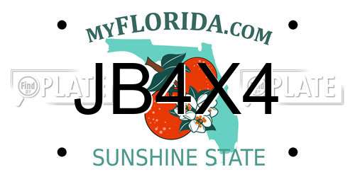 JB4X4 Florida License Plate