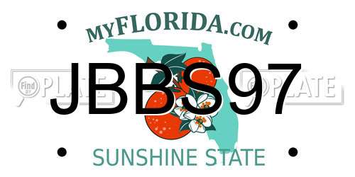 JBBS97 Florida License Plate
