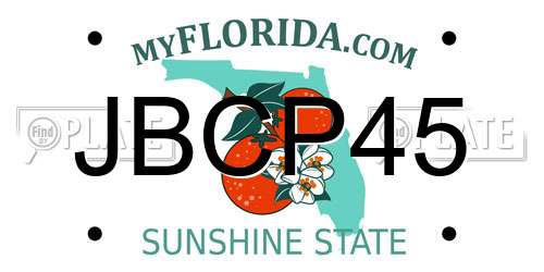 JBCP45 Florida License Plate