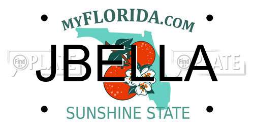 JBELLA Florida License Plate