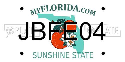 JBFE04 Florida License Plate