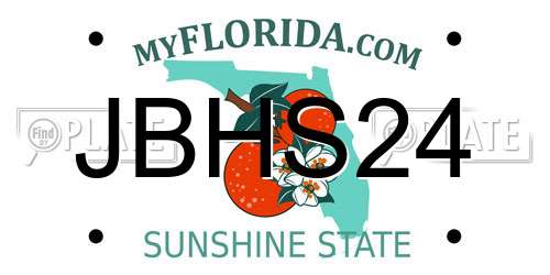 JBHS24 Florida License Plate