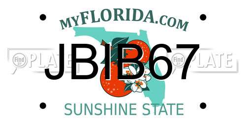 JBIB67 Florida License Plate