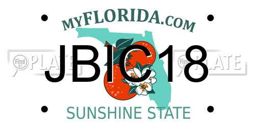 JBIC18 Florida License Plate