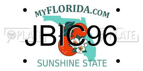 JBIC96 Florida License Plate