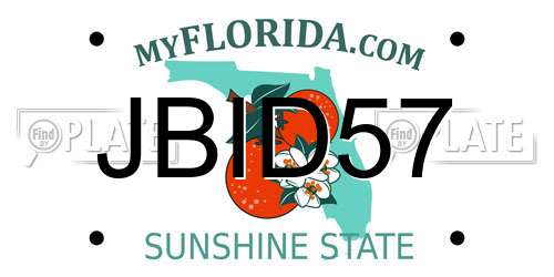 JBID57 Florida License Plate