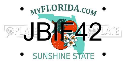 JBIF42 Florida License Plate